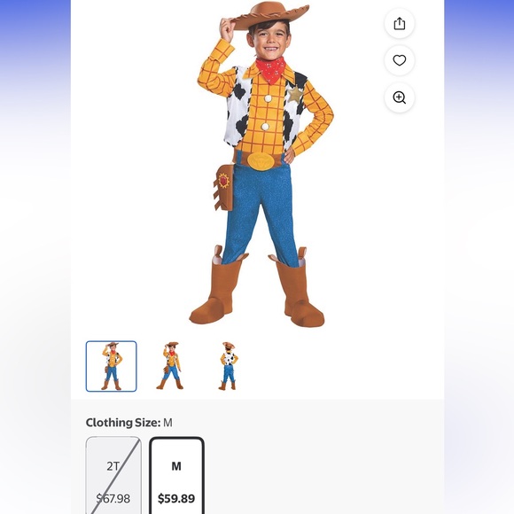 Boys Toy Story woody costume - Picture 3 of 3